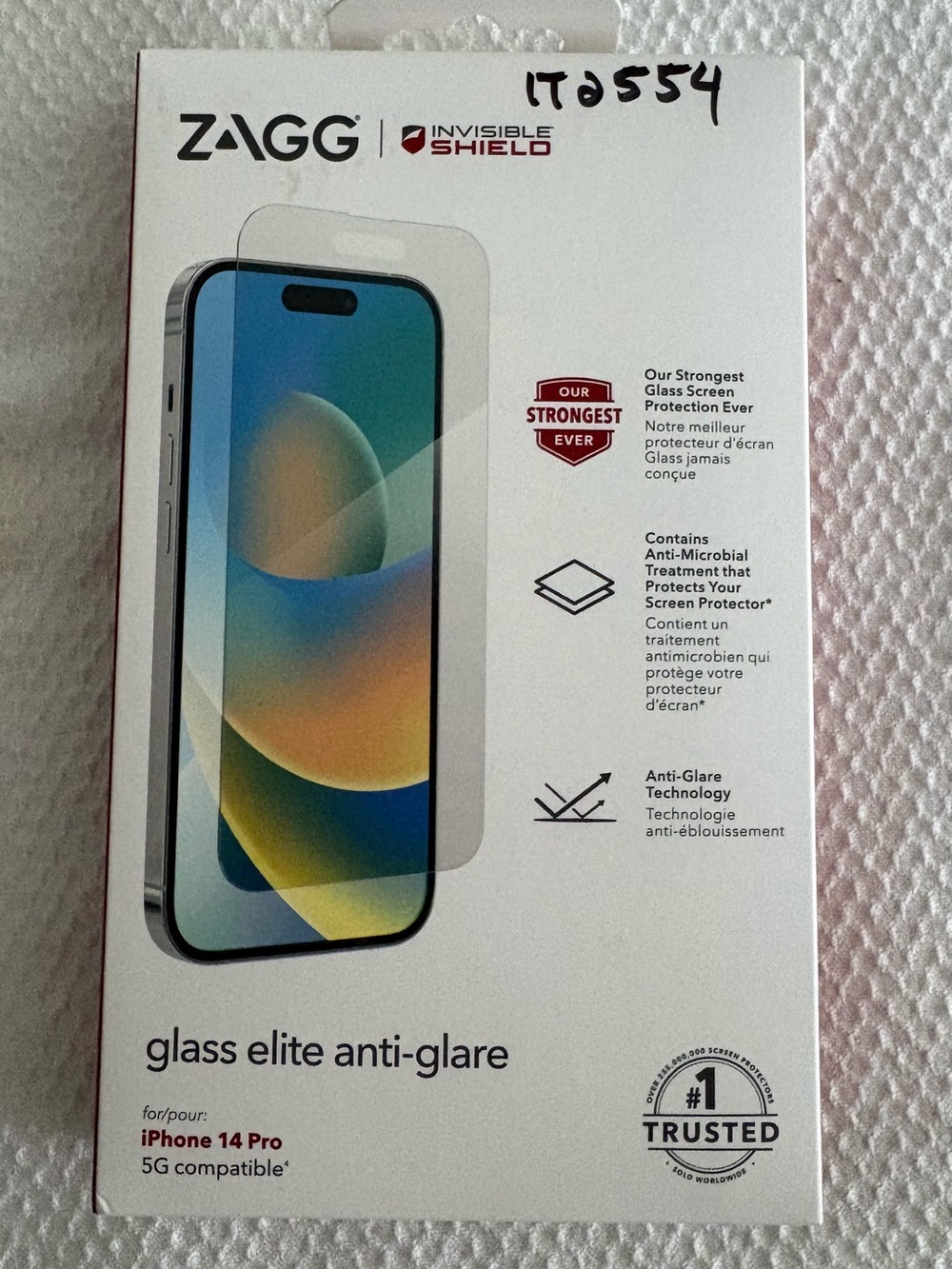 NEW ZAGG GLASS ELITE ANTI-GLARE for iPhone 14 Pro 5G COMPATIBLE -SEALED